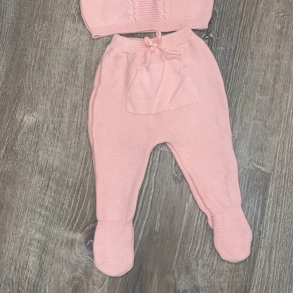 Mayoral Pink Knit Sweater Three Piece Matching Set